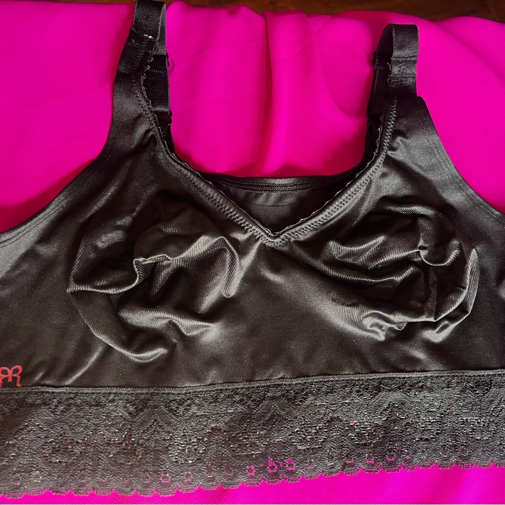 Ruby Ribbon Black Lace Trim Demiette